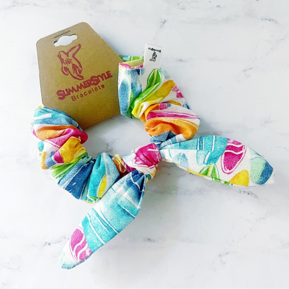 SummerStyle Bracelets Rainbow Surfboard Bow Scrunchie